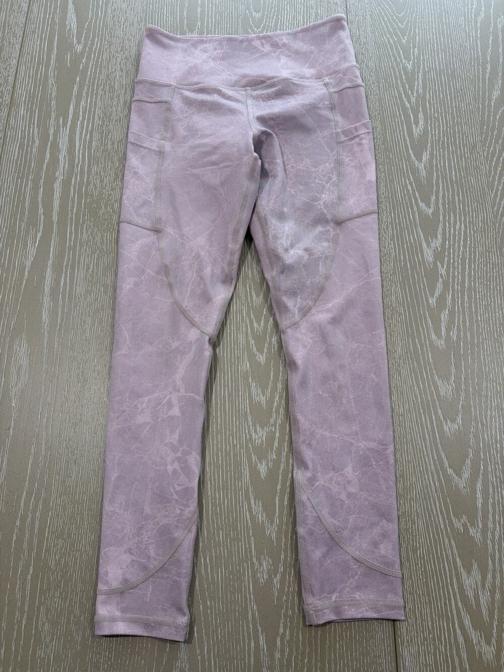 Zyia Active Pink Digital Granite Leggings Women Size 4